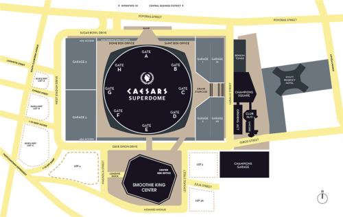 Superdome Parking Map