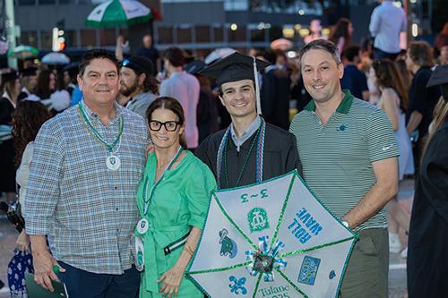 Family and guests at Tulane commencement